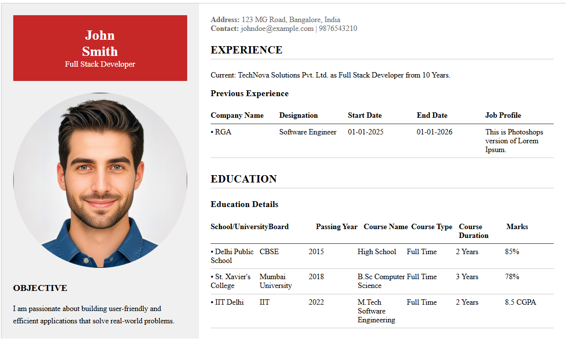 Resume 8