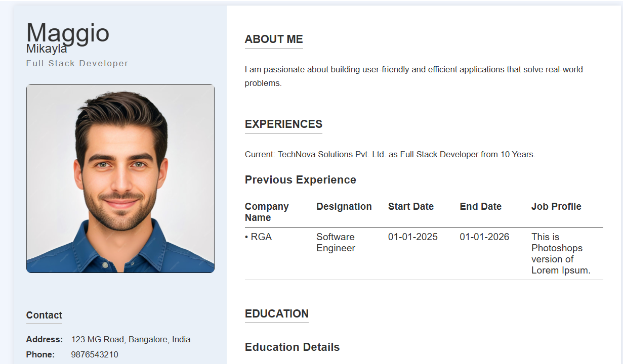 Resume 9